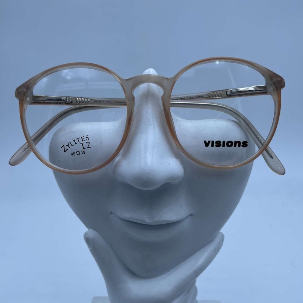 Vintage Visions Pink Translucent Oval Sunglasses Frames X405
